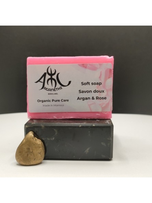 Savon doux Argan & Rose