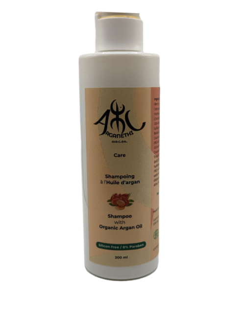 Shampoing doux à huile d'Argan bio/ no Silicone ni Parabène